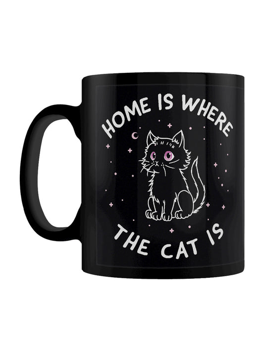 Little Shadow Home Is Where The Cat Is Black Mug