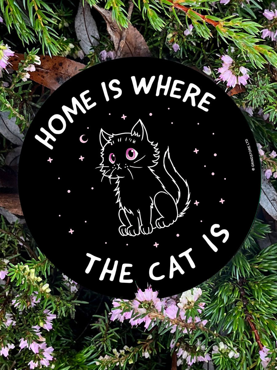 Little Shadow Home Is Where The Cat Is Circular Coaster