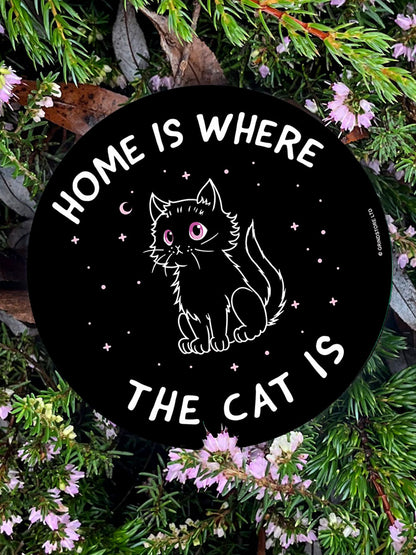 Little Shadow Home Is Where The Cat Is Circular Coaster