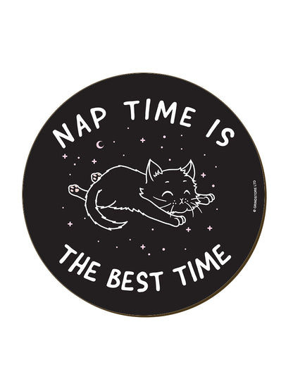 Little Shadow Nap Time Cat Circular Coaster