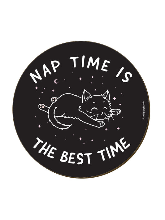 Little Shadow Nap Time Cat Circular Coaster