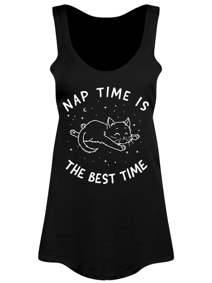 Little Shadow Nap Time Cat Ladies Black Floaty Vest