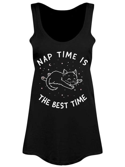 Little Shadow Nap Time Cat Ladies Black Floaty Vest