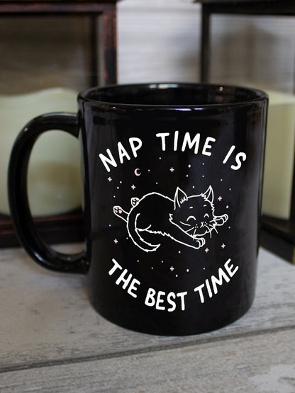 Little Shadow Nap Time Cat Black Mug