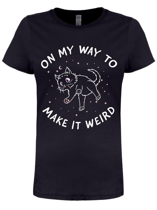 Little Shadow On My Way To Make It Weird Ladies Black T-Shirt