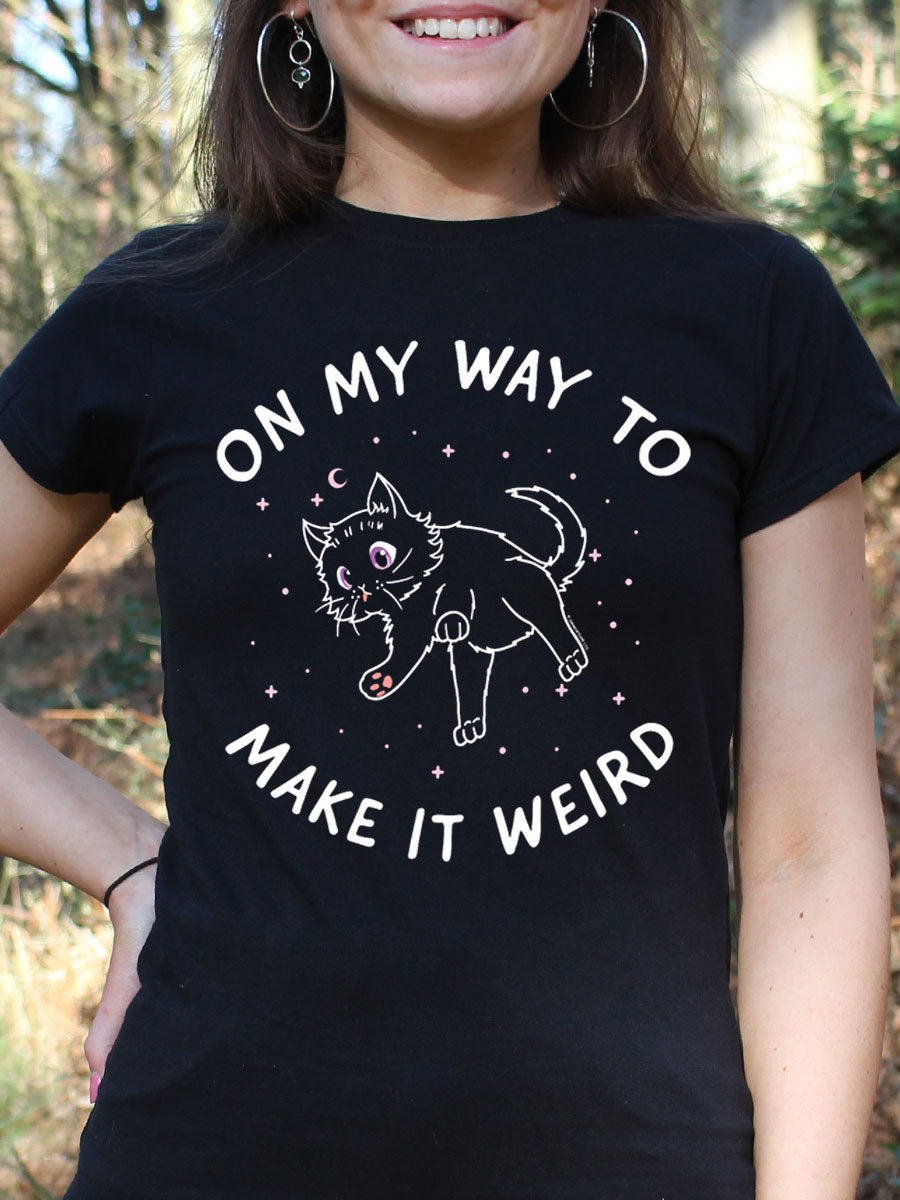 Little Shadow On My Way To Make It Weird Ladies Black T-Shirt