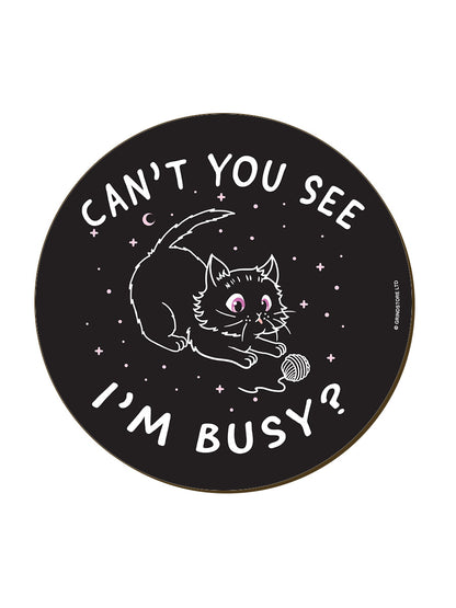 Little Shadow Busy Cat Circular Coaster