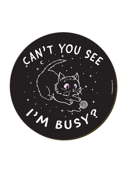 Little Shadow Busy Cat Circular Coaster