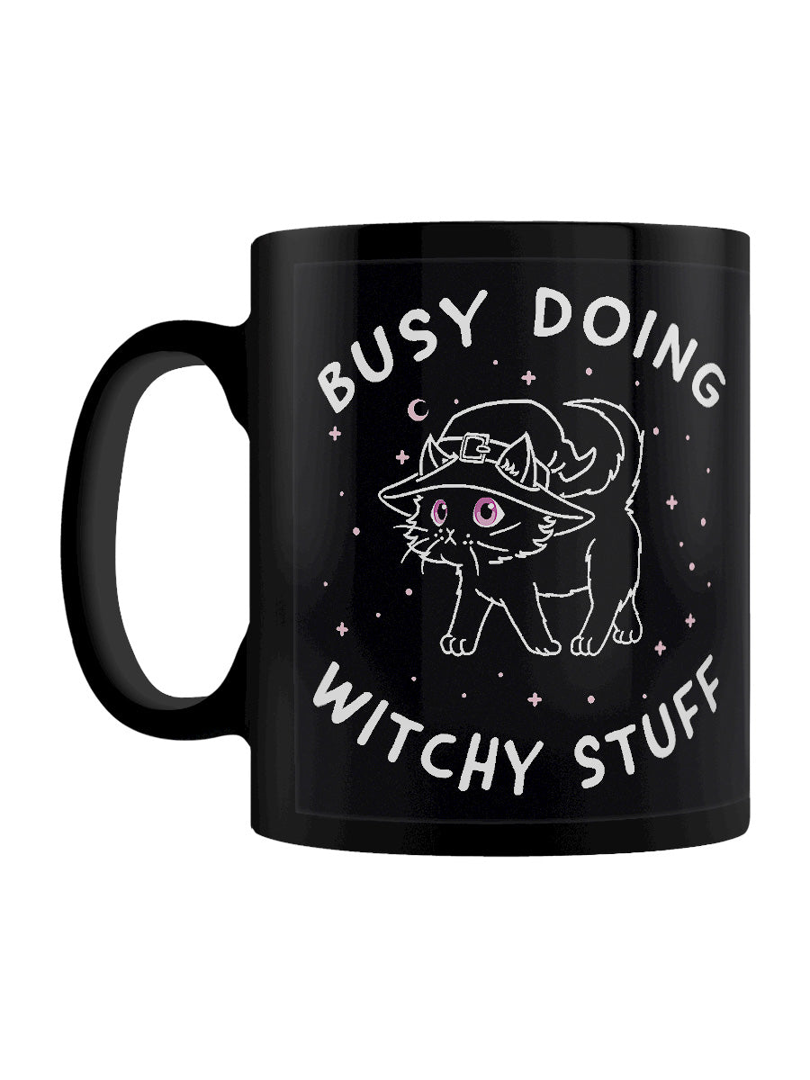 Little Shadow Witchy Cat Black Mug