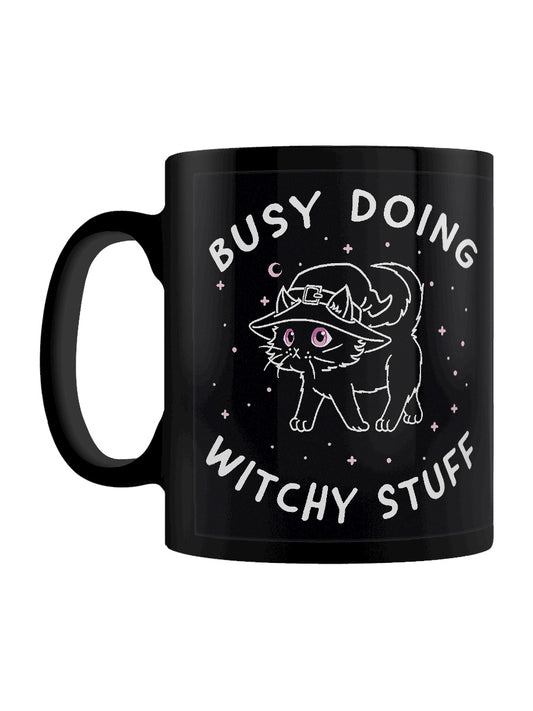 Little Shadow Witchy Cat Black Mug