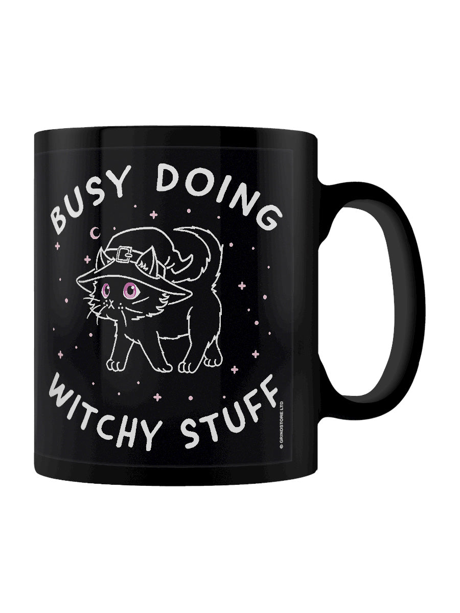 Little Shadow Witchy Cat Black Mug