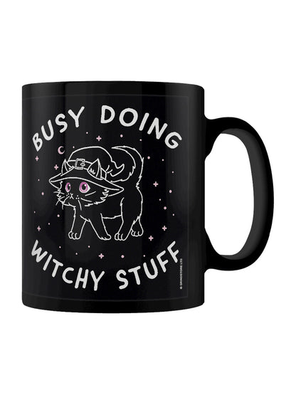Little Shadow Witchy Cat Black Mug