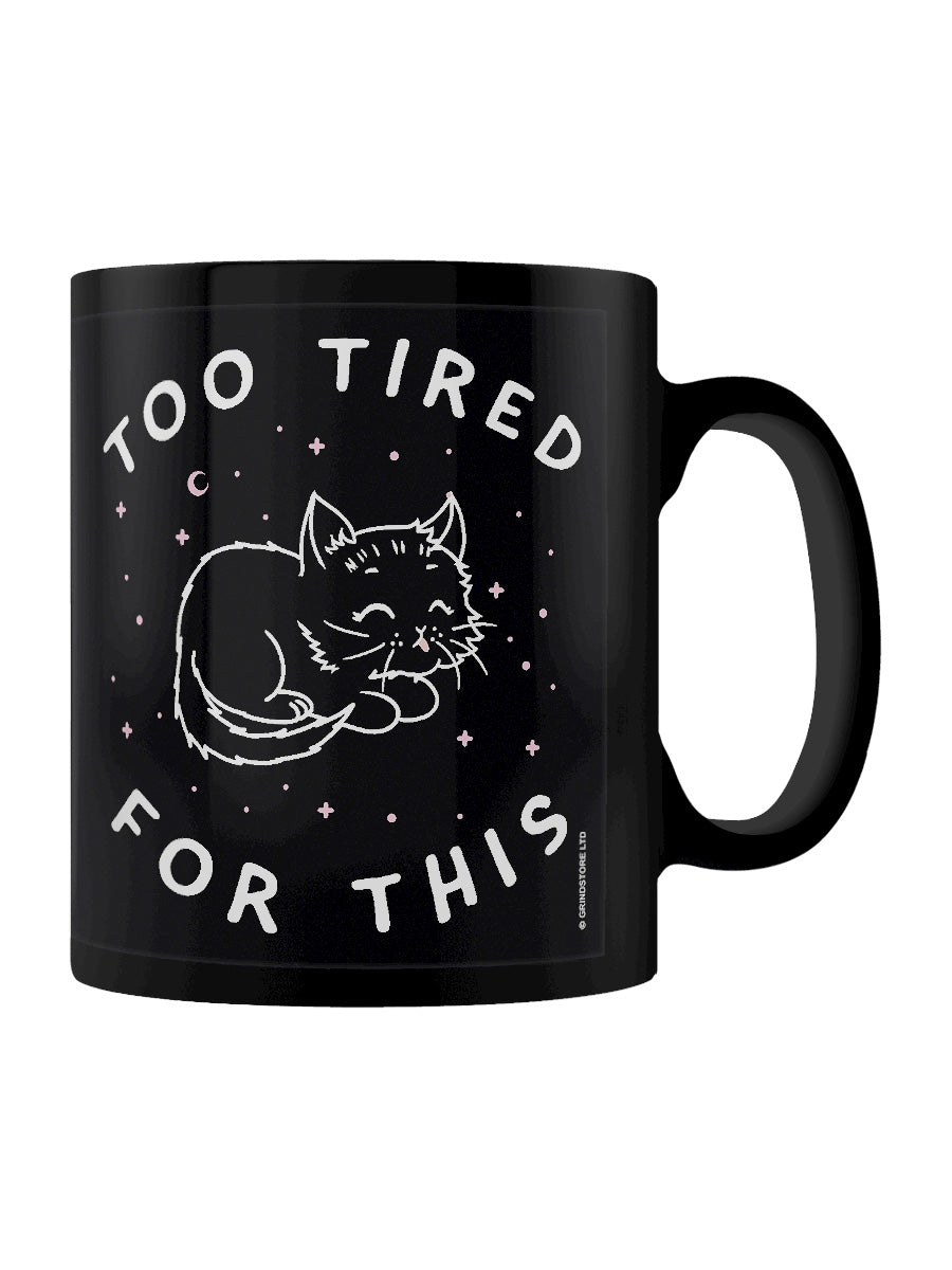Little Shadow Tired Cat Black Mug