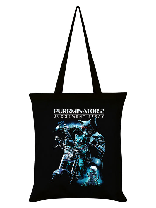 Horror Cats Purrminator 2 Black Tote Bag