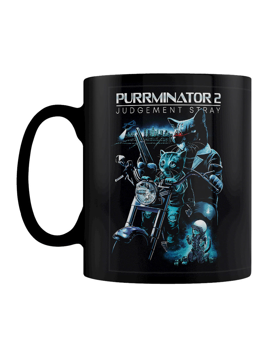 Horror Cats Purrminator 2 Black Mug