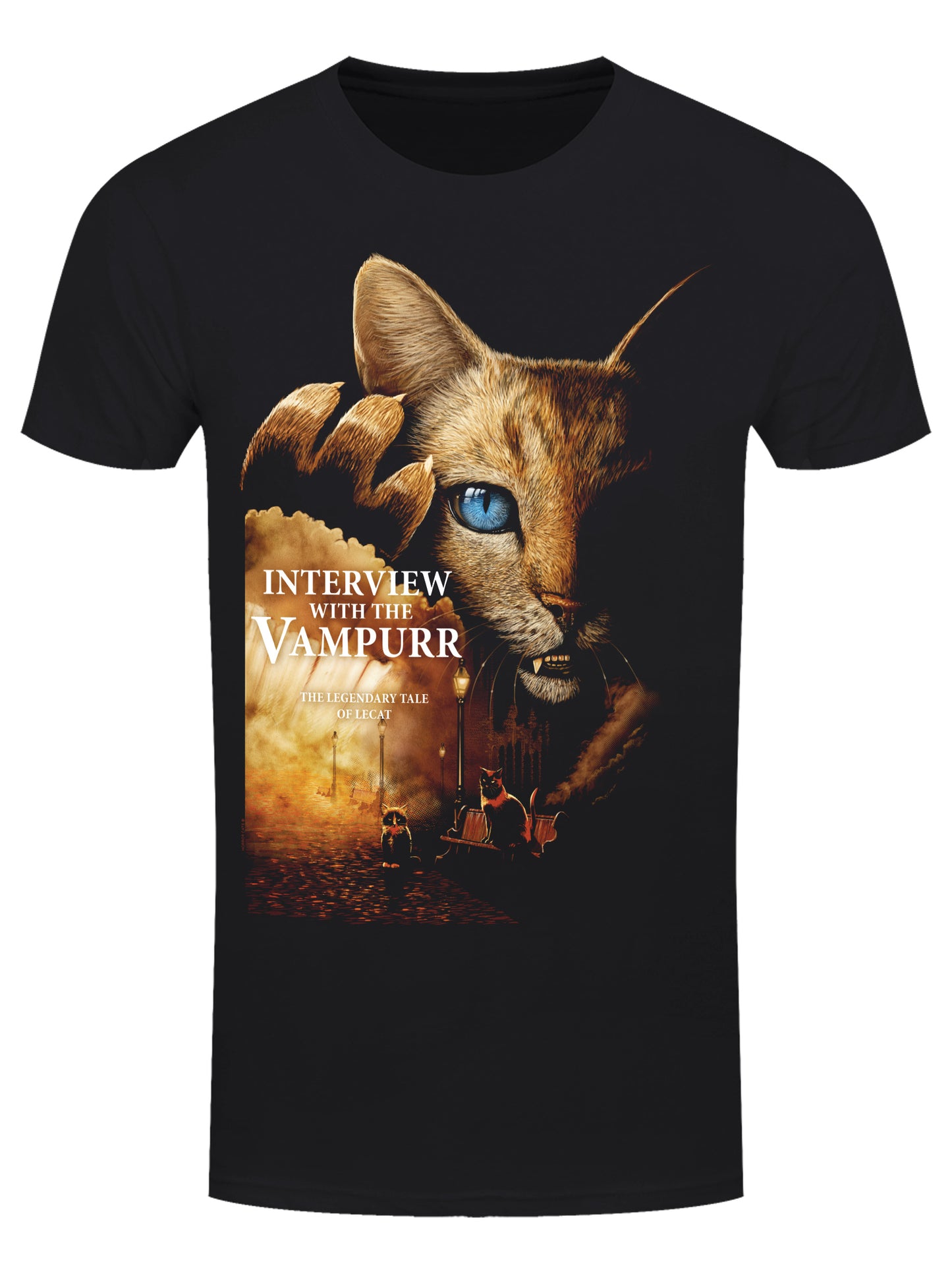 Horror Cats Interview With The Vampurr Men's Black T-Shirt