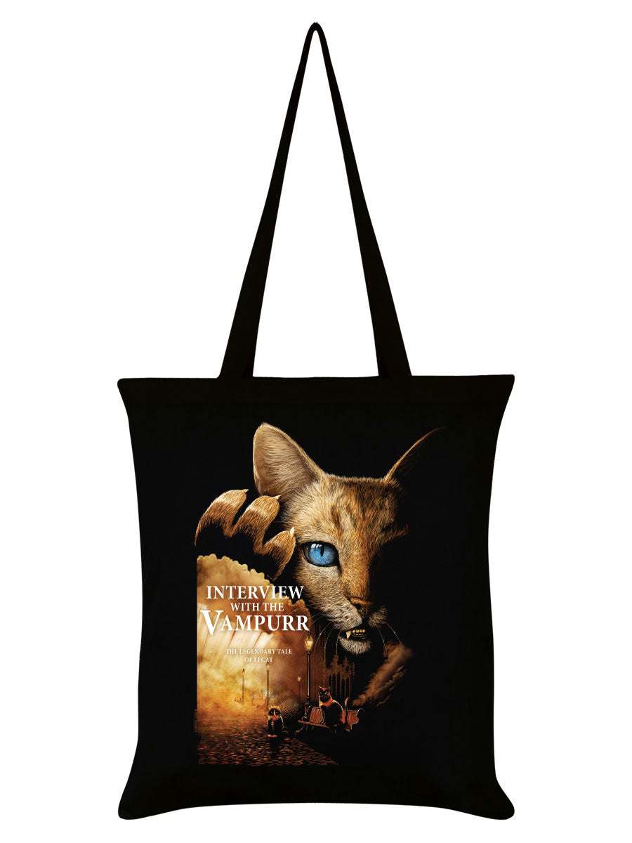 Horror Cats Interview With The Vampurr Black Tote Bag