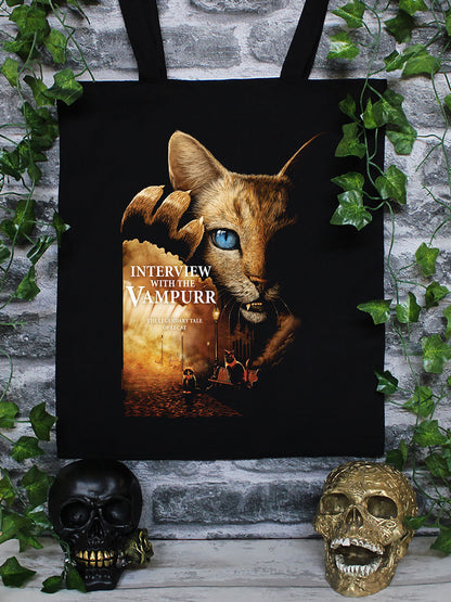 Horror Cats Interview With The Vampurr Black Tote Bag