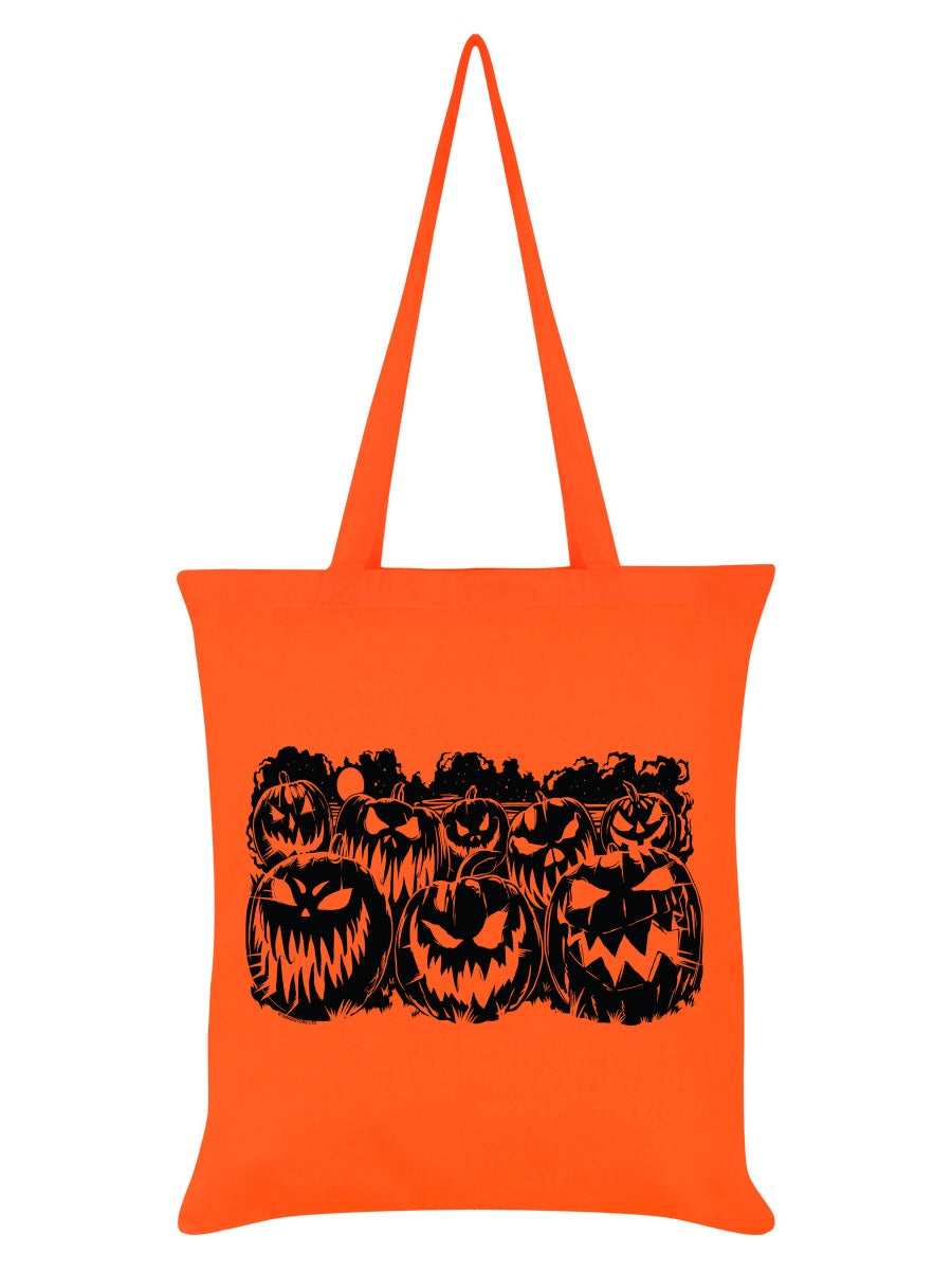 Halloween Evil Pumpkins Orange Tote Bag