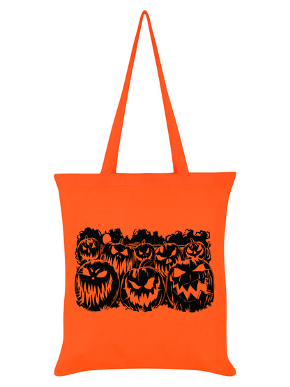 Halloween Evil Pumpkins Orange Tote Bag