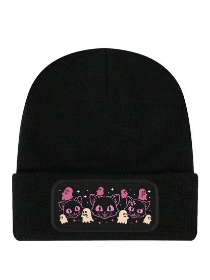 Halloween Spooks & Cats Black Beanie