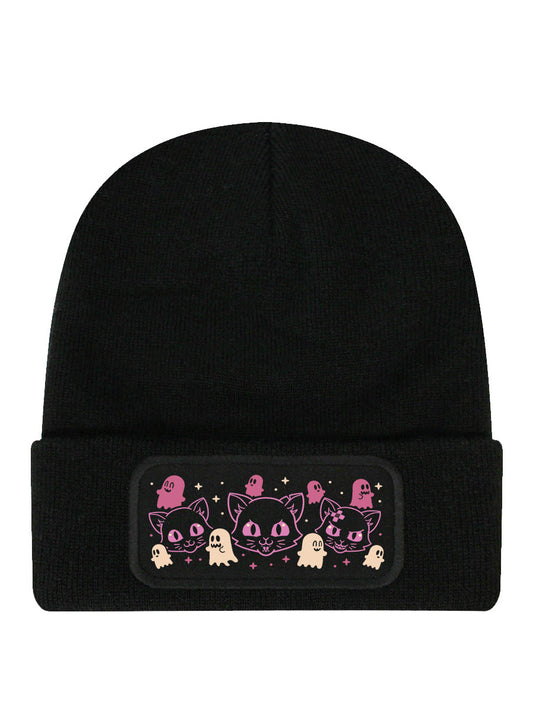 Halloween Spooks & Cats Black Beanie