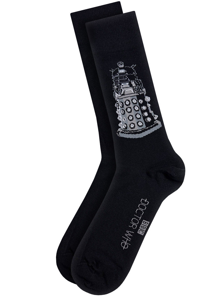 Dr Who Dalek Black Socks (UK Size 7-11)