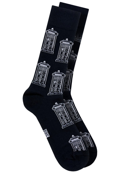 Dr Who Multi Tardis Navy Socks (UK Size 7-11)
