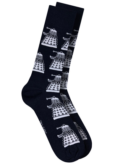 Dr Who Multi Dalek Navy Socks (UK Size 7-11)