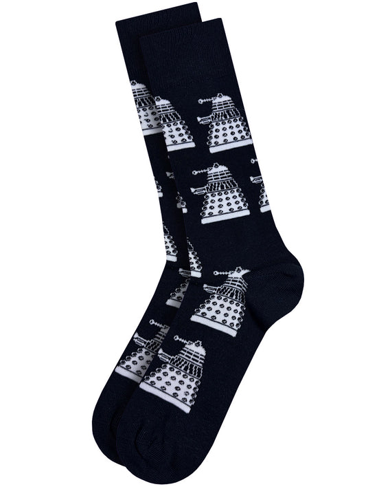 Dr Who Multi Dalek Navy Socks (UK Size 7-11)