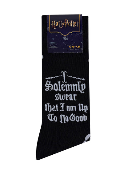 Harry Potter Solemnly Swear Black Socks (UK Size 7-11)