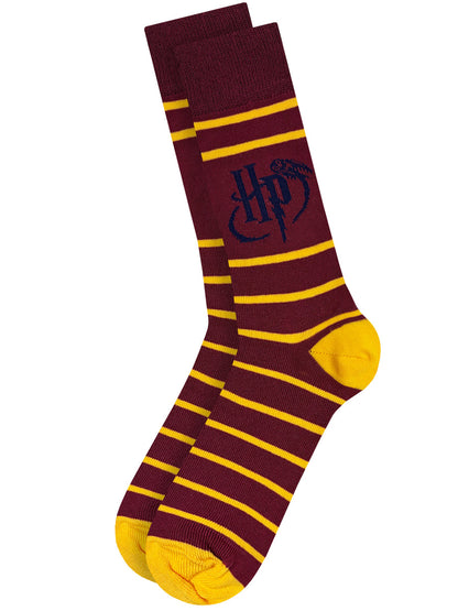 Harry Potter HP Stripey Maroon Socks (UK Size 7-11)
