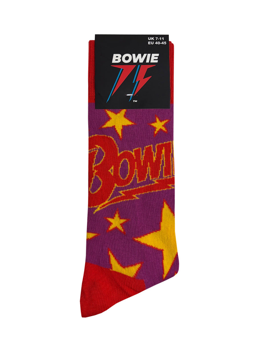 David Bowie Stars Infill Purple Socks (UK Size 7-11)