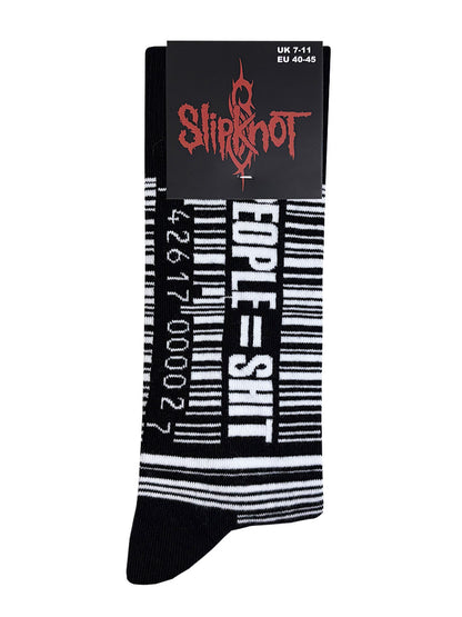 Slipknot Barcode Black and White Socks (UK Size 7-11)