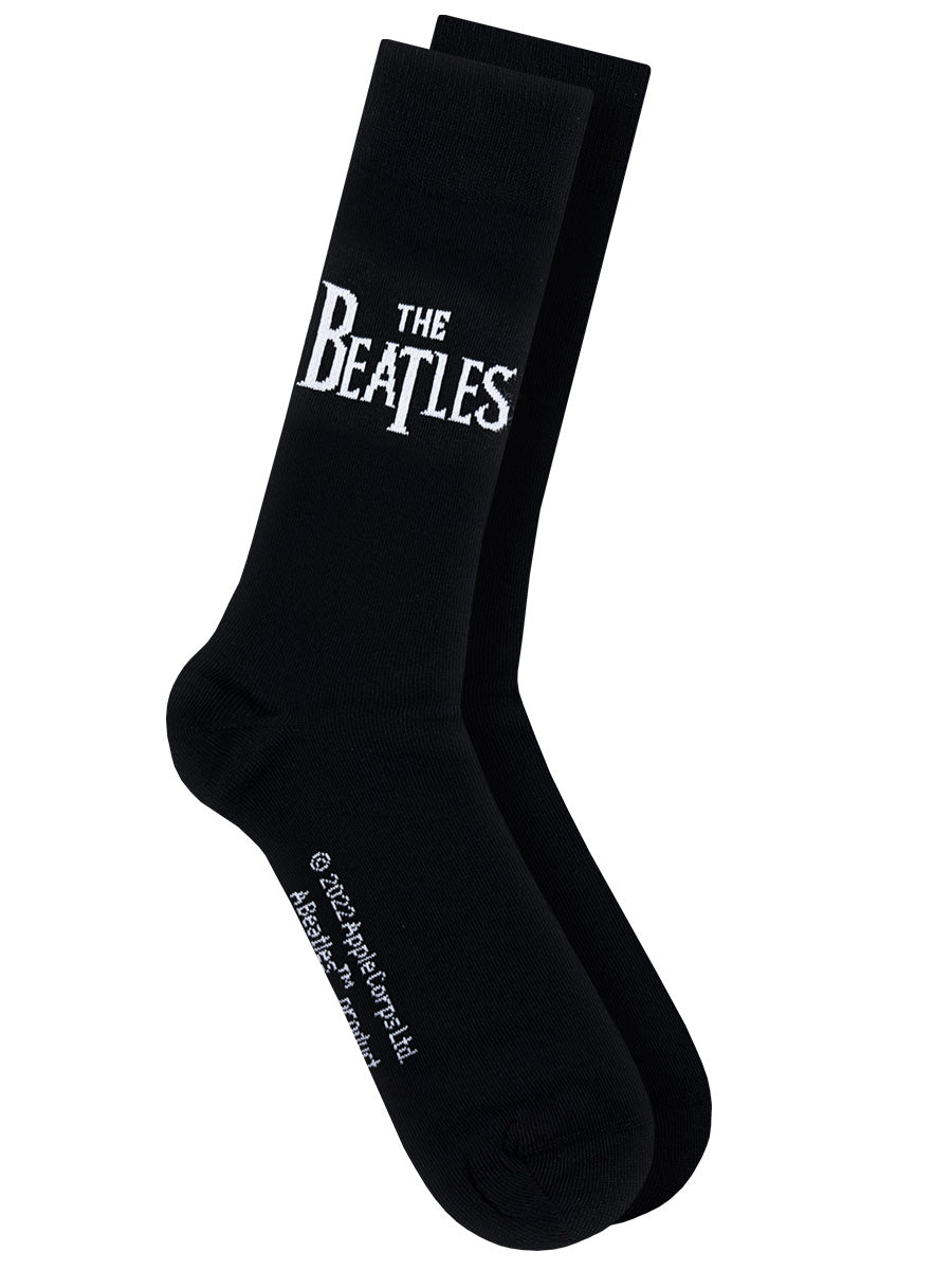 The Beatles Drop T Logo Black Socks (UK Size 7-11)