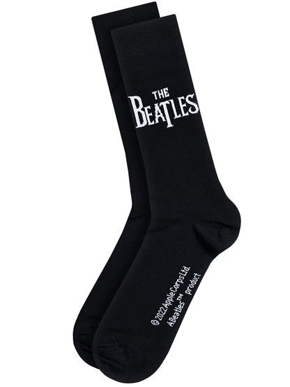 The Beatles Drop T Logo Black Socks (UK Size 7-11)