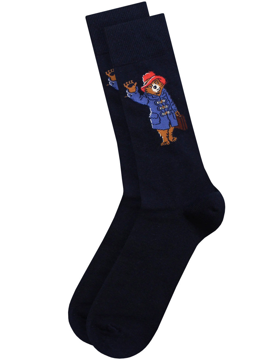 Paddington Waving Navy Socks (UK Size 7-11)