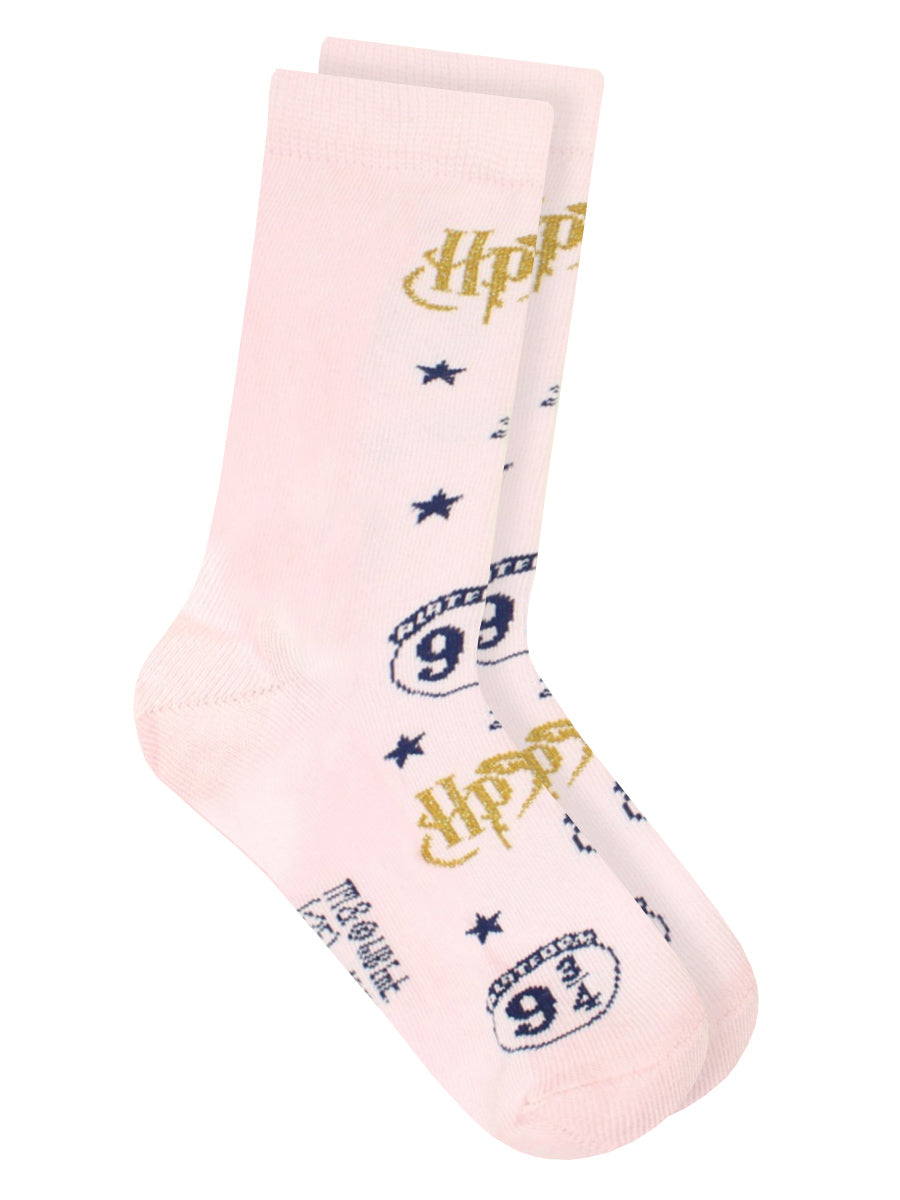 Harry Potter Platform 9 3/4 Pink Socks (UK Size 4-8)