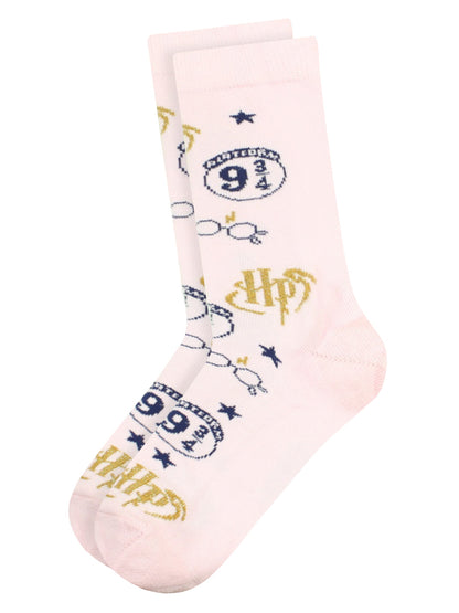 Harry Potter Platform 9 3/4 Pink Socks (UK Size 4-8)
