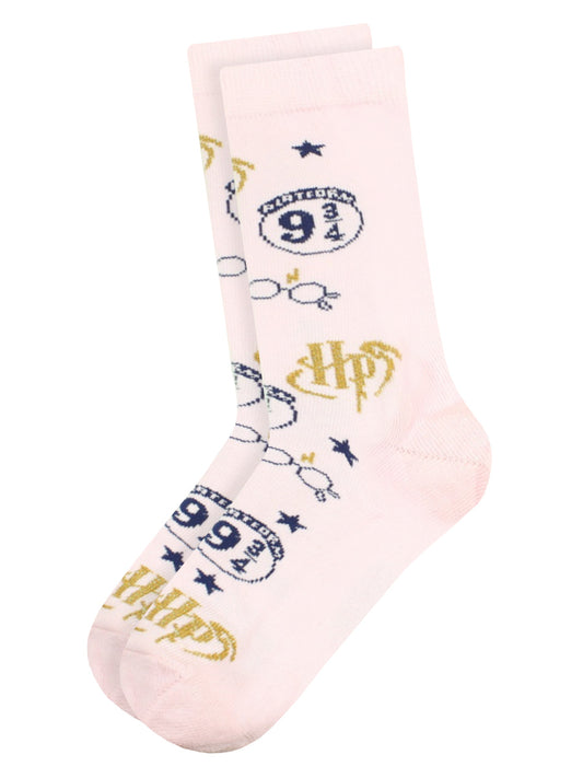 Harry Potter Platform 9 3/4 Pink Socks (UK Size 4-8)