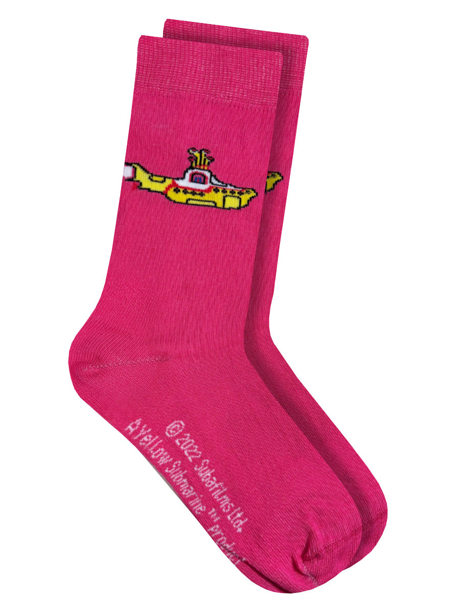 The Beatles Yellow Submarine Pink Socks (UK Size 4-8)