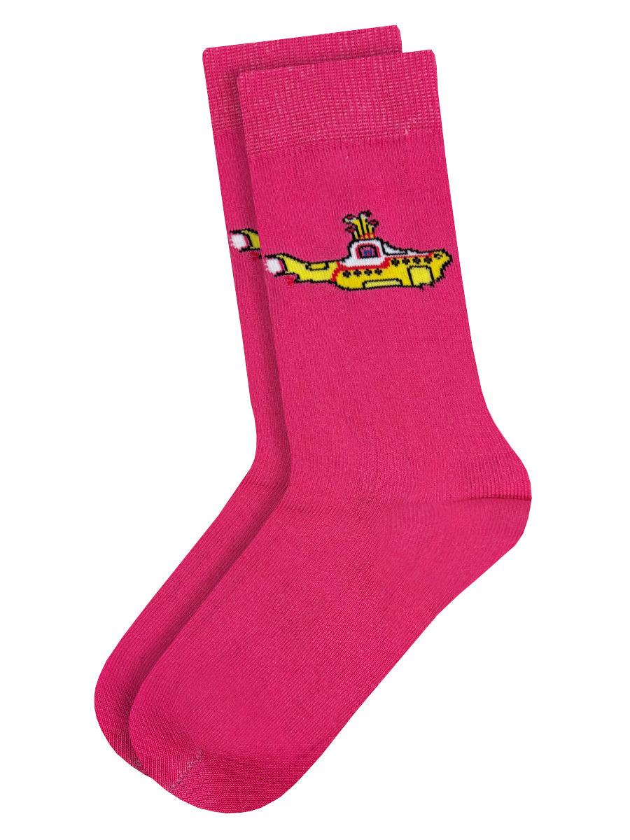 The Beatles Yellow Submarine Pink Socks (UK Size 4-8)
