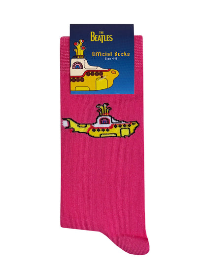 The Beatles Yellow Submarine Pink Socks (UK Size 4-8)