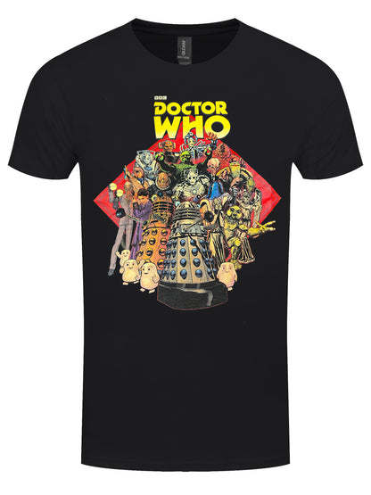 Dr Who Monsters Through The Ages Men's Black T-Shirt