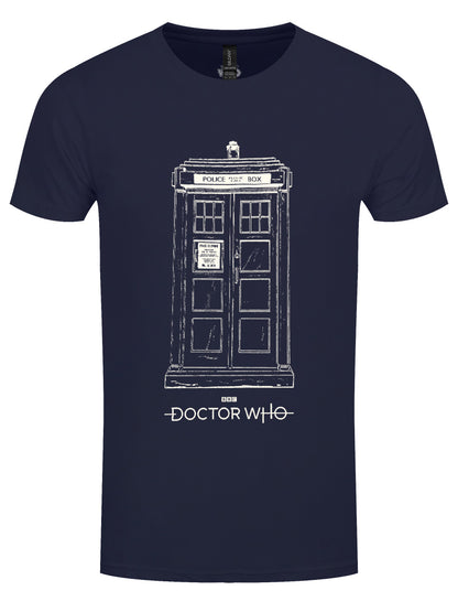 Dr Who Tardis Men's Navy T-Shirt