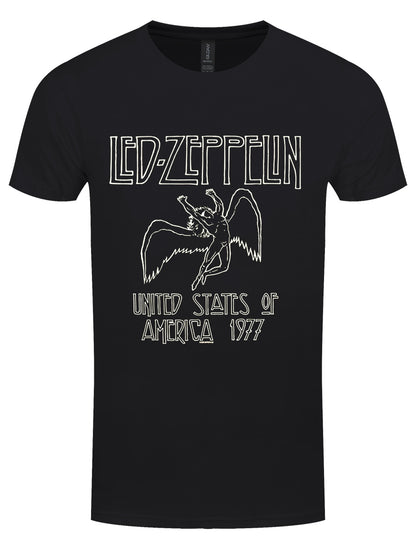 Led Zeppelin USA '77 Men's Black T-Shirt