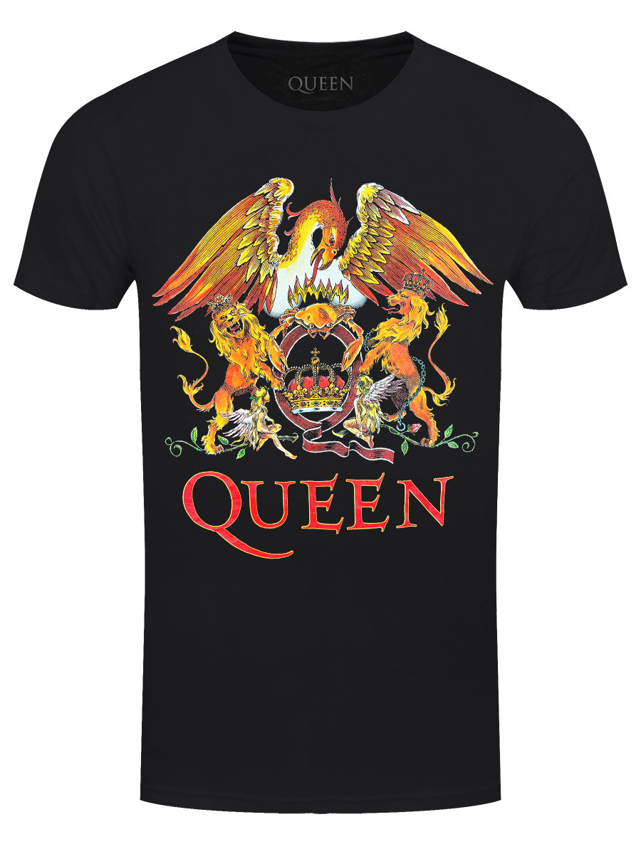 Queen Classic Crest Men's Black T-Shirt