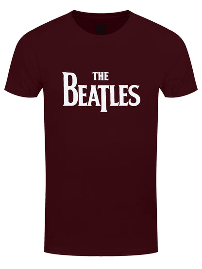The Beatles Drop T Logo Men's Maroon T-Shirt