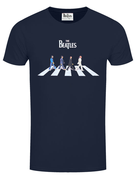 The Beatles Abbey Road Characters Men's Navy T-Shirt