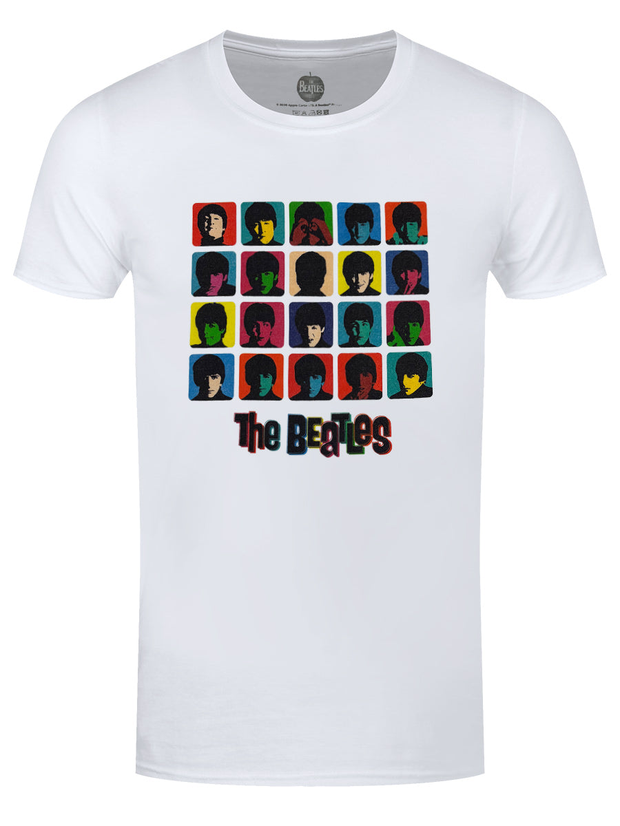 The Beatles Hard Day's Night Multi Colour Men's White T-Shirt